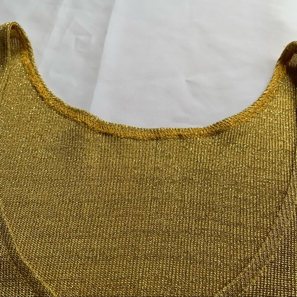 VTG Ana California Gold Knit Sleeveless Top - Picture 9 of 15